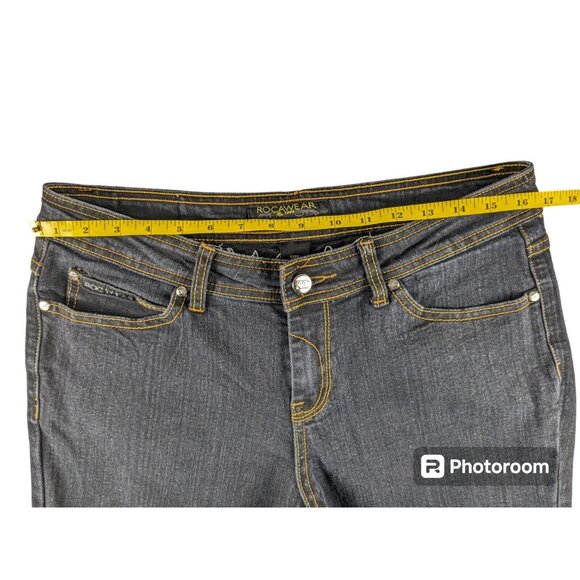 Rocawear Skinny Women's size 13 Dark Wash Blue Denim Jeans - Picture 4 of 9
